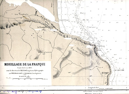 carte marinedu mouillage de La Franqui (1885)