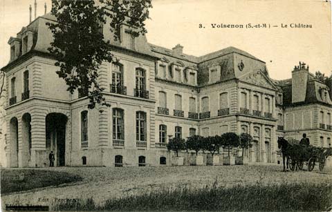 carte postale ancienne du Château de Voisenon